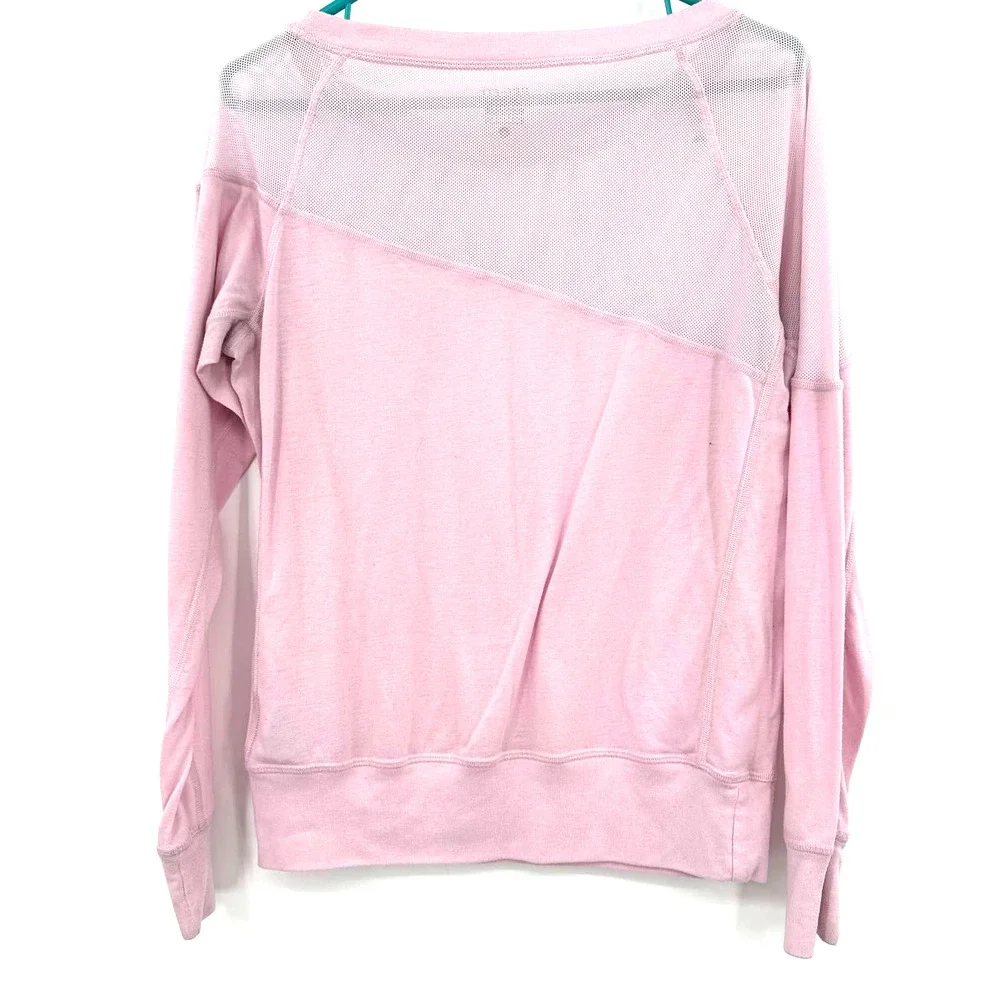 Nike‎ Dri-Fit size Small pink pullover sweatshirt lightweight mesh upper